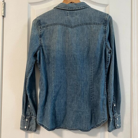 Levi's Snap Denim Long Sleeve Shirt - Small - Picture 7 of 7